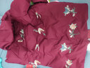 隽狐中老年羽绒服女装短款妈妈冬季加厚大码60岁70老人奶奶80太太外套 酒红 2XL 【推荐106-120斤】 实拍图