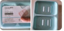 茶花肥皂盒 香皂架子皂碟 香皂盒子双格沥水香皂盒子 蓝色 1只装 晒单实拍图
