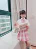 贝孩趣童装女童jk套装学院风衬衫儿童小学生校服百褶裙子六一儿童节班服 粉红色 130 码(建议身高115-125厘米) 实拍图