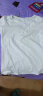 茵曼夏新款棉料弹力V领短袖T恤绣花纯色打底修身上衣女【18225111】 白色 L 实拍图