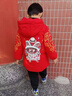 丹鸟王儿童棉衣男童冬季加厚中国风唐装喜庆中长款外套红棉服新年拜年服 舞狮棉衣（男女童均可） 150 实拍图