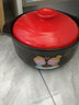 山背瓷业（SHANBEI CERAMICS） 砂锅电磁炉专用明火煲汤锅家用小号沙锅陶瓷煲养生炖汤 3升明火款（玛瑙红） 3L 实拍图