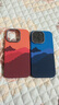 巴蒂尼 山与星河适用iPhone17ProMax手机壳高级感苹果16Pro磁吸凯夫拉纹理15超薄防摔14手机套13男女 高山橙纹【夜光磁吸硬壳】铝合金镜框 iPhone 14 Pro 实拍图