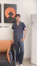 有趣熊情侣睡衣男女士冰丝新款春秋夏季仿真丝绸睡衣长袖休闲家居服套装 NSM-8202墨绿鸟 男-XL（168-178cm，120-145斤） 实拍图