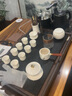 天生大器乌金石茶盘整套陶瓷功夫茶具套装家用茶室办公会客带电热烧水壶 枯山水茶盘+镀金知白茶具套装 规格88x42cm含智能电器烧水+配桶 实拍图