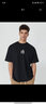 CHINISM CH短袖男夏季T恤半袖时尚宽松潮流休闲圆领情侣上衣 黑色 M 实拍图