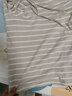森马（Semir）短袖T恤男夏季时尚经典条纹圆领上衣日常简约装修身 咖白色调00351 170/88A/M 实拍图