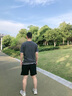 花花公子【两件套】短袖t恤男士套装衣服短裤子休闲裤五分裤夏季半袖男装T 灰色 XL 实拍图