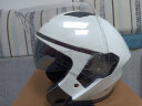 VEGA B-31 珍珠白 XL 双镜片摩托车头盔男女夏季防晒电动机车半盔 实拍图