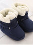 Auro Mesa婴儿棉鞋冬加绒厚款新生儿保暖棉靴子软底防滑宝宝学步鞋步前鞋 深蓝色 13 cm内长 实拍图