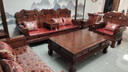 质道 红木家具 非洲花梨（学名：刺猬紫檀）实木沙发中式客厅大象头沙发组合  贵宾付清尾款发货 定制 实拍图