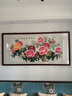 暮春舍（MUCHUNSHE）手绘国画牡丹画新中式字画客厅装饰画中堂挂画花开富贵花鸟牡丹图 《花开富贵福满堂》D 86*218CM【实木镜框】店长推荐 实拍图