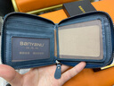 班亚奴钱包男短款真皮大容量2025新款驾驶证卡包男士多功能牛皮潮牌皮夹 蓝色-单活页款（复古头层皮） 实拍图