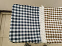 巧林儿多用盖巾小桌布床头柜罩微波炉冰箱罩洗衣机立式空调盖布小方巾 蓝白格 70*70cm 实拍图