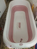 木太祖泡澡桶成人洗澡桶折叠浴桶浴盆婴幼儿大人儿童洗澡盆家用洗澡神器 【加大带盖款】1.3m大人-粉色 实拍图