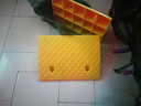 塑料斜坡垫上坡垫马路牙子台阶垫路沿坡阶梯坡三角垫汽车爬坡垫门槛垫减速带 黄色-高17cm 实拍图