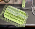 双枪冰块模具冰格按压式制冰盒储存盒冰箱冻制冰块神器 绿色单层冰格 实拍图