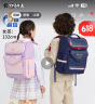 卡拉羊书包小学生女生男孩1-4年级幼升小减负防下坠儿童背包2587紫色 实拍图