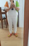 潮萍休闲裤运动套装女夏季新款小个子修身显高网红时尚洋气减龄小脚裤 白色 L 晒单实拍图