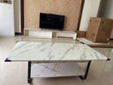 富禾茶几桌简约客厅沙发边几桌小户型简易出租房小桌子办公室茶水桌 【U型腿-双层】白大理石色120*60 实拍图