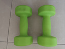 品健（PINJIAN）浸塑哑铃女士家用塑形训练手臂男士健身器材套装 果绿色/4KG*2 实拍图