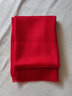 达芬奇密码 羊毛围巾女士冬季 柔软纯色围脖保暖披肩 大红色 实拍图