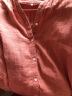 无印良品（MUJI）女式木棉混双层纱织长袖罩衫女士衬衫衬衣外套早春新品  BC2IZC4S 烟熏橙色 M(160/84A) 晒单实拍图