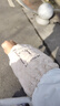 离梢袖套女秋冬可爱卡通套袖办公室羽绒服防脏护袖毛绒短款手袖袖头 简笔熊-卡其色 实拍图