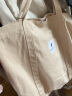 诺兰森迪 帆布手提包 单肩挎包 旅行大容量环保收纳购物袋 藕粉色 实拍图