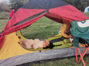 牧高笛冷山专业帐篷 户外露营防风防暴雨野营登山野外铝杆双层 三季帐篷 冷山2/熔岩红 实拍图