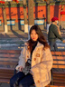 風采兔美拉德穿搭加绒加厚牛角扣毛绒羊羔毛外套女冬季保暖皮草甜美上衣 杏色 M 实拍图