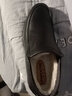 老人头（LAORENTOU）男靴头层牛皮加绒保暖皮靴短筒商务休闲棉鞋 1802001 黑真毛 41 实拍图