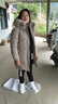 莱然休闲鞋女士牛皮高帮运动鞋2025新款内增高女鞋子厚底秋冬加绒棉鞋 米灰加绒 39 实拍图