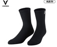 维动（VEIDOORN）夏季男袜子运动袜子透气毛巾底男女同款中筒高帮长筒训练休闲 暗黑【运动休闲一双装】 实拍图