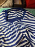 迷彩故事夏季海魂衫短袖体能服训练服夏季蓝白条纹T恤男海魂衫体能服套装 海魂衫【单上衣】 175/84-88 实拍图