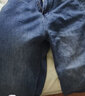 真维斯（Jeanswest）复古蓝阔腿牛仔裤女款秋冬新款高腰垂感直筒宽松小个子拖地裤子女 黑色长裤 L 实拍图