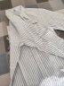 歌世爵日系条纹刺绣长袖衬衫男士春秋季休闲复古青年文艺宽松棉质衬衫 9306白色 S 实拍图