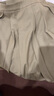 百图betu女装秋季新款半身裙高腰中长赫本A型褶摆半身裙女2308T62 卡其色 S 实拍图