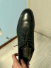 红蜻蜓男士正装商务皮鞋德比鞋婚鞋内增高男鞋 WTA7376 黑色43 实拍图