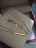 谢瑞麟（TSL）黄金项链足金5G工艺简约锁骨套链女款送礼XK683 3.35g 工费约780元 实拍图