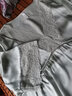 金三塔真丝睡衣女桑蚕丝蕾丝优雅短袖连衣裙睡裙居家服礼物 浅青瓷色 XL 实拍图