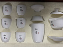 铂呐苓功夫茶具整套餐盖碗套装羊脂玉陶瓷茶杯家泡茶端午节礼物品送长辈 吉祥如意【10头描金礼盒装】 实拍图