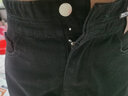 勋狸粑毛边牛仔短裤女夏季新款高腰显瘦薄款宽松a字阔腿热裤子女 黑色【磨破纽扣】高质量 L 【99-110】 实拍图
