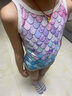 洲克（ZOKE）青少年儿童泳衣女童连体三角专业训练舒适竞技120625821 湖兰 16 实拍图