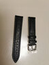 老皮匠鳄鱼皮表带 圆纹手表带适用浪琴 天梭 欧米茄 劳力士表带配件男女 黑色白线  钢色针扣 20mm 实拍图