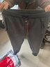 猫人（MiiOW）羊羔绒休闲裤子男秋冬季保暖大码宽松长裤加绒裤男 灰色束口 3XL  实拍图
