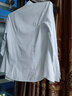 佐马仕长袖衬衫女新款女士职业装商务正装纯色修身工装白衬衣酒店工作服 纯白色（V） 37 （  100-110斤） 实拍图