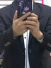 花花公子（PLAYBOY）西装男韩版修身男士休闲小西装外套上衣服潮流帅气职业西服套装男 黑色（一扣西服+西裤） L 170 实拍图