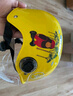 SMART4U儿童头盔3C认证 电动车电瓶车摩托车卡通安全帽 男女童轻便半盔KH1黄色四季通用 实拍图