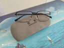 依视路（ESSILOR） 钻晶系列高清耐磨防蓝光近视超薄镜片专业配度数眼镜架男女镜框 TR90-全框-1069BR-茶色 镜框+依视路膜岩高清1.56现片 实拍图